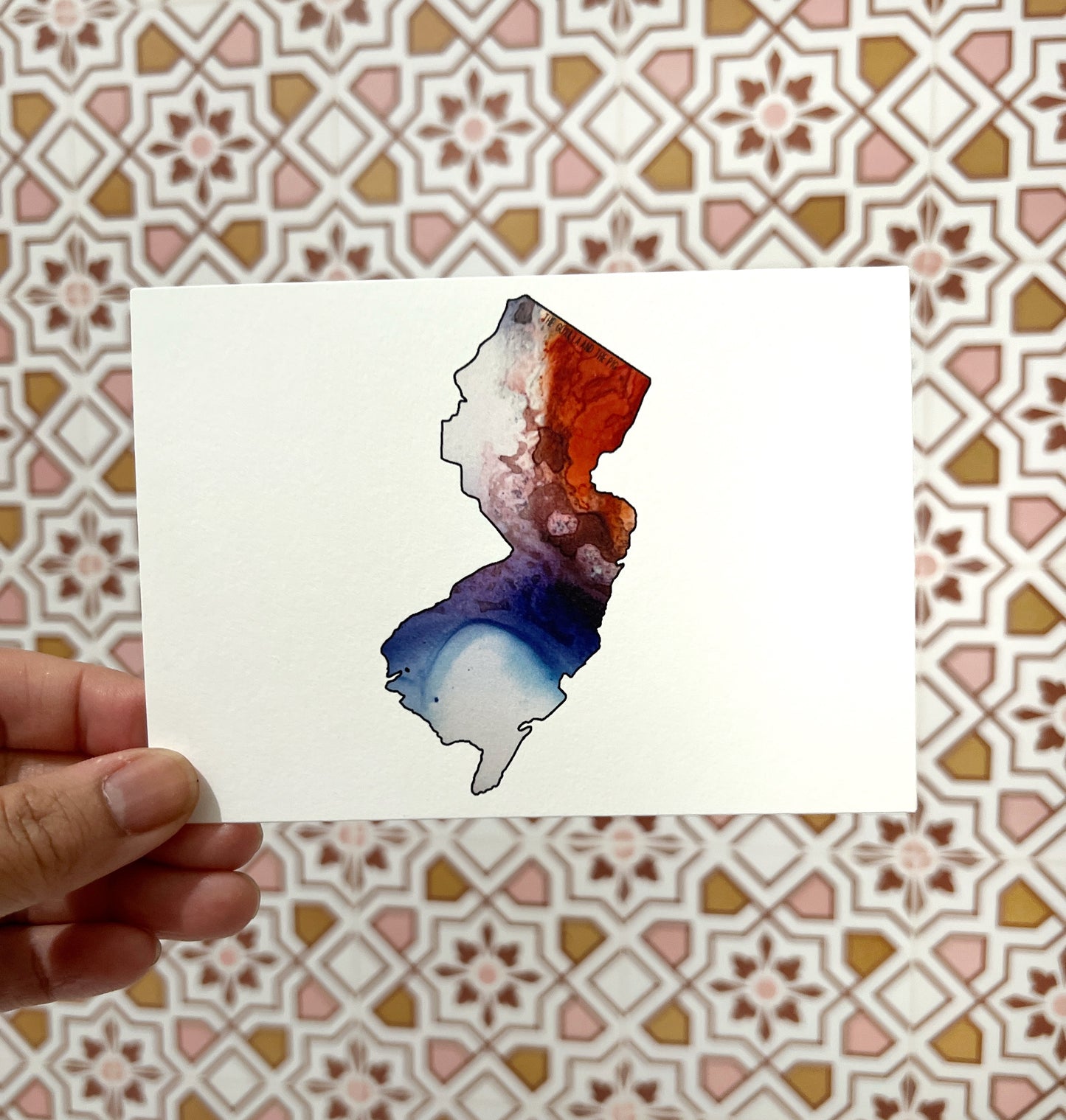 New Jersey- 3.5”x 5” flat card