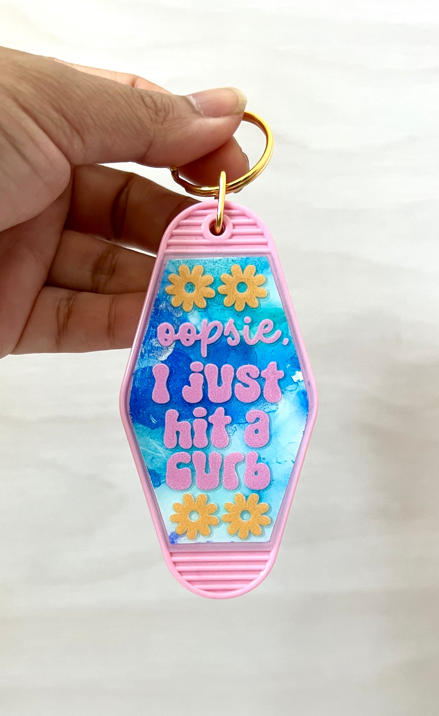 Oopsie I Just Hit a Curb- Motel Keychain