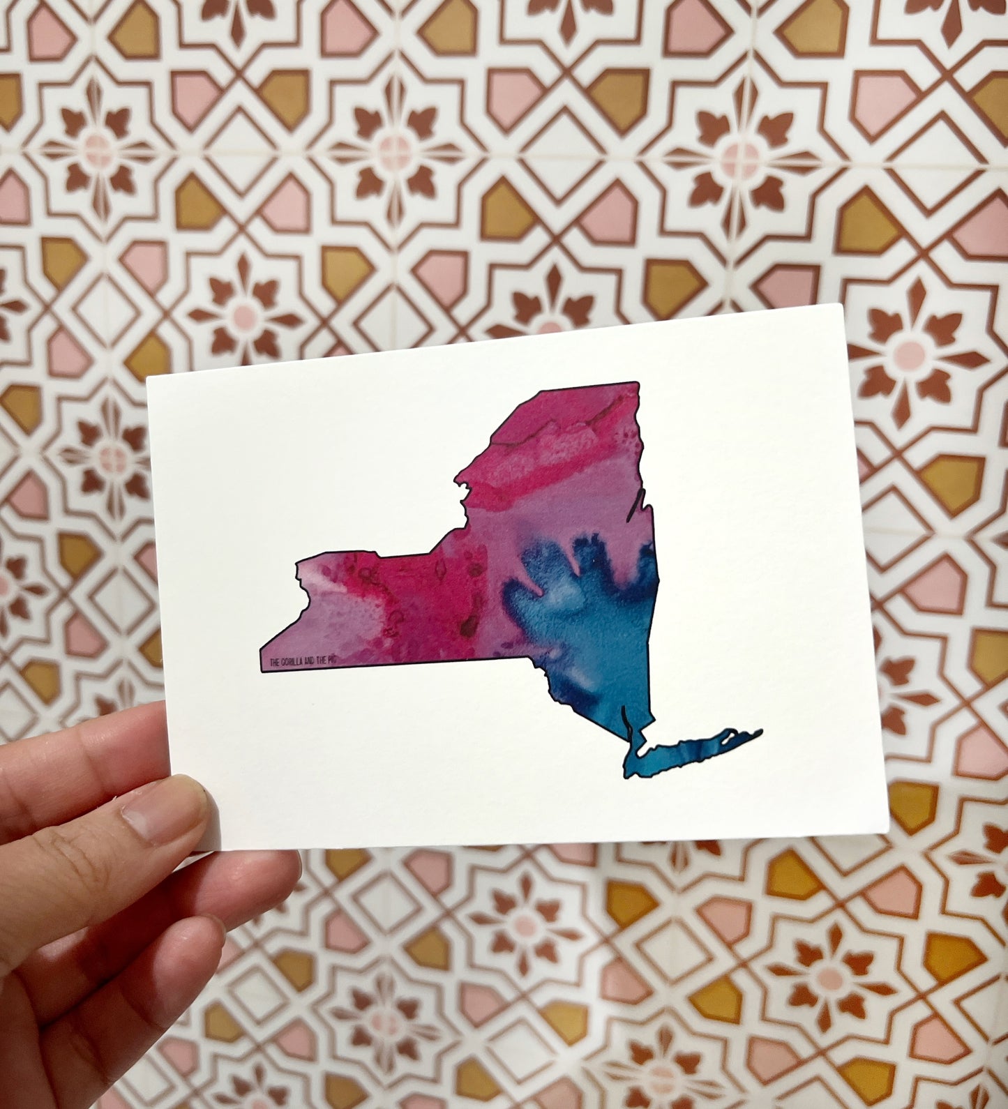 New York- 3.5”x5” flat card