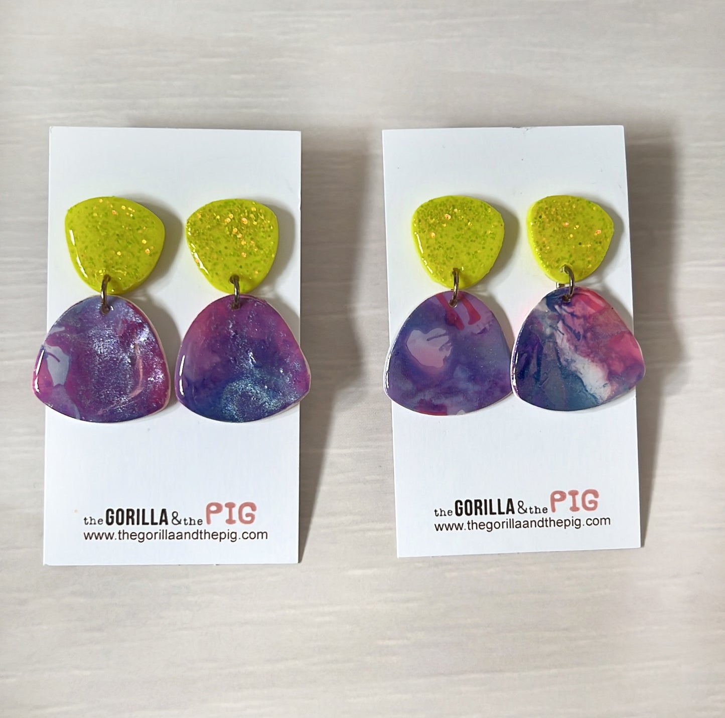 Duo- Purple and Neon yellow