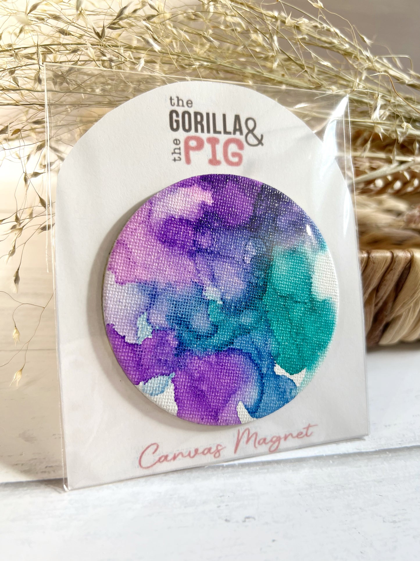 Circle Magnet 3- Purple, Turquoise and Blue