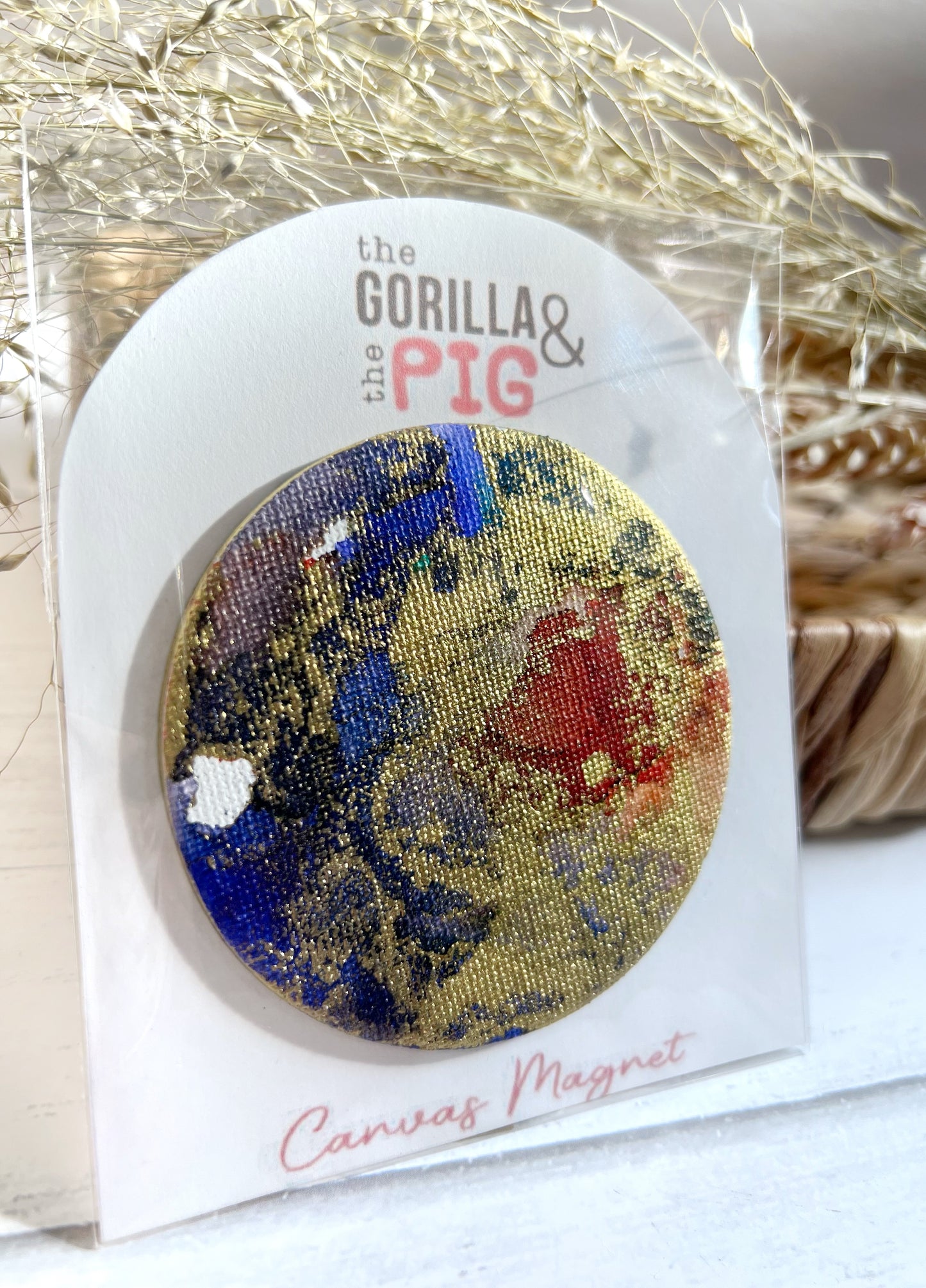 Circle Magnet 4- Blue, Orange and Gold