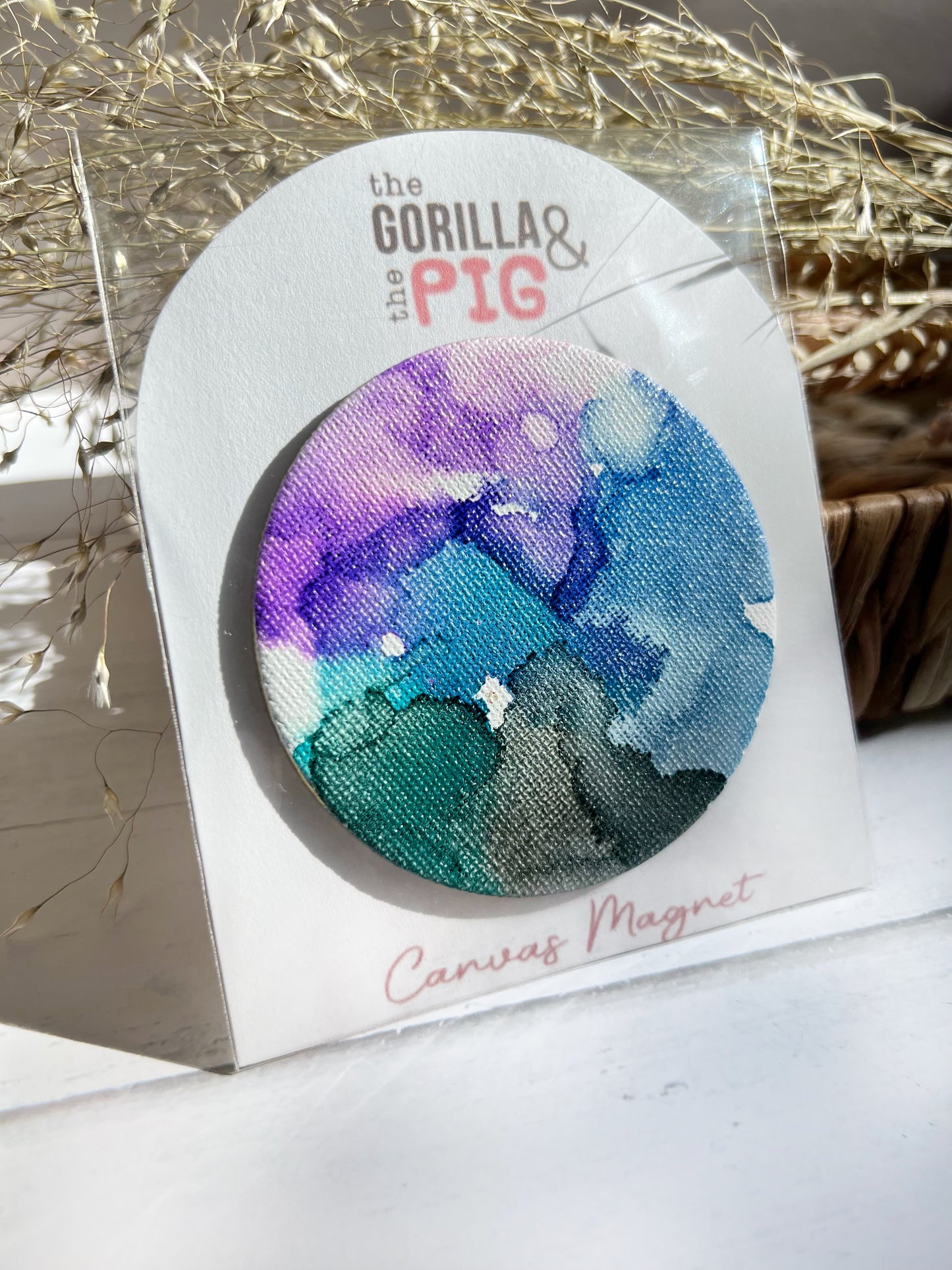 Circle Magnet 7- Purple, blue and gray