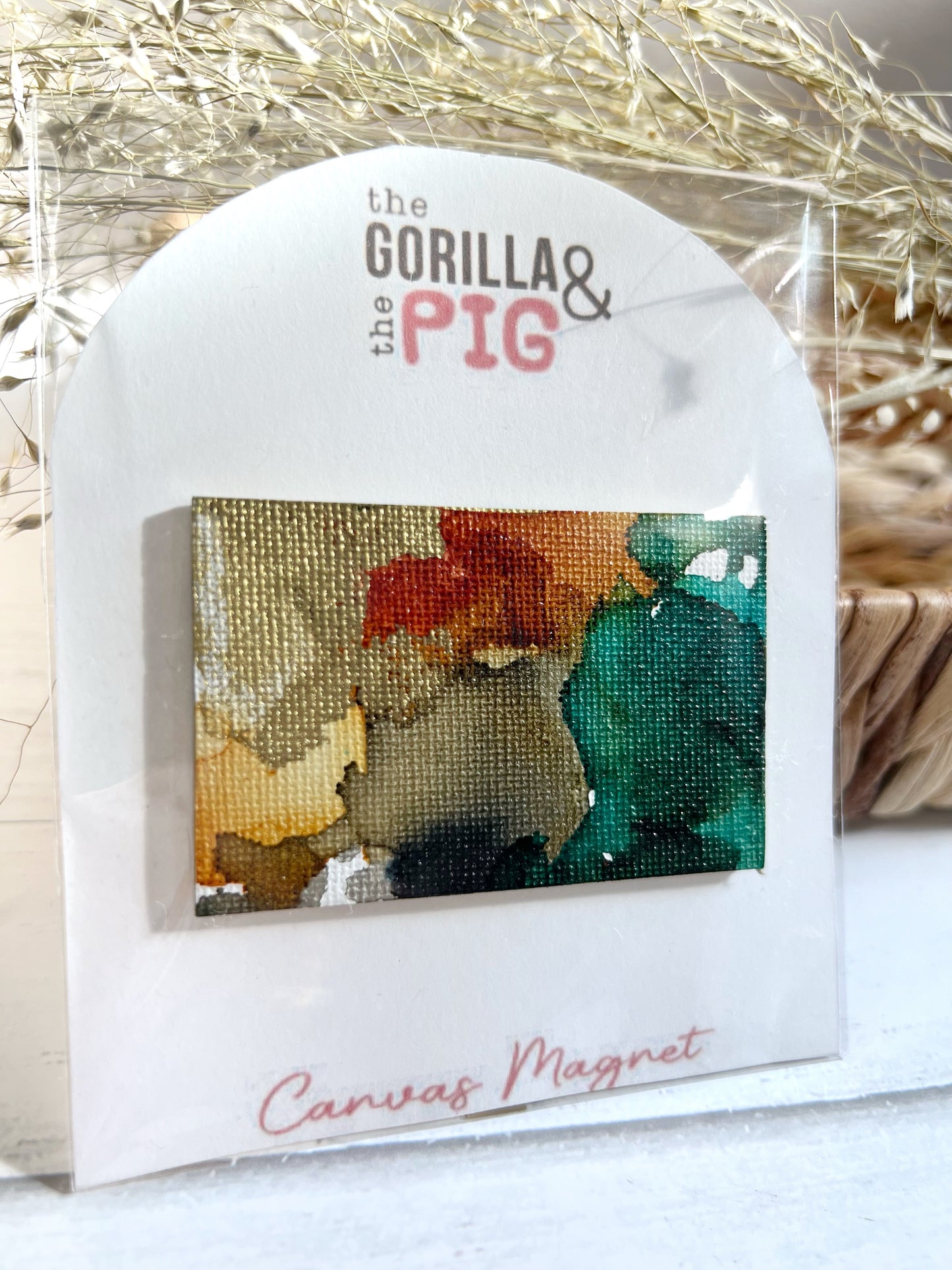 Rectangle Magnet 12-Blue and Orange