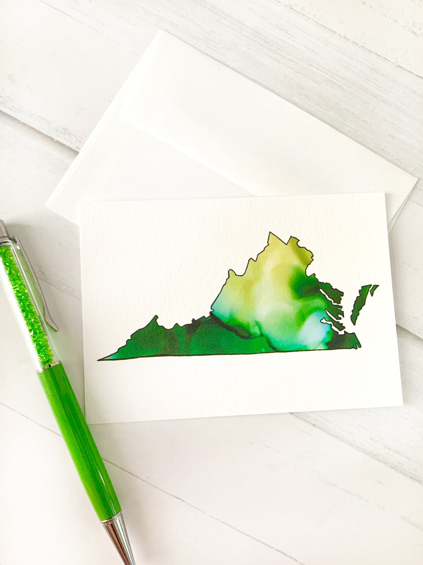 Virginia 3.5” x 5” flat card