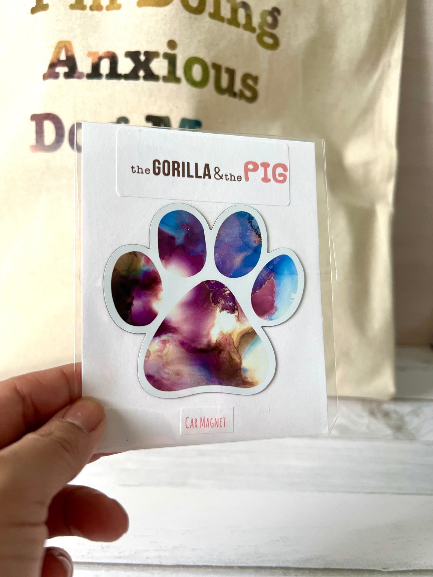 Paw Print Car Magnet