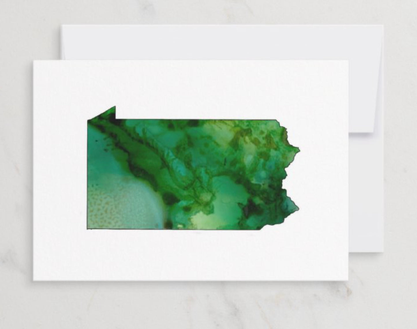 Pennsylvania 3.5” x5” flat card