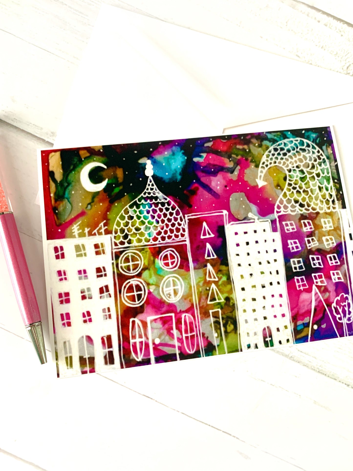 Magical City-5x7" flat card