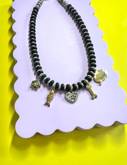 Cat AND dog mom necklace