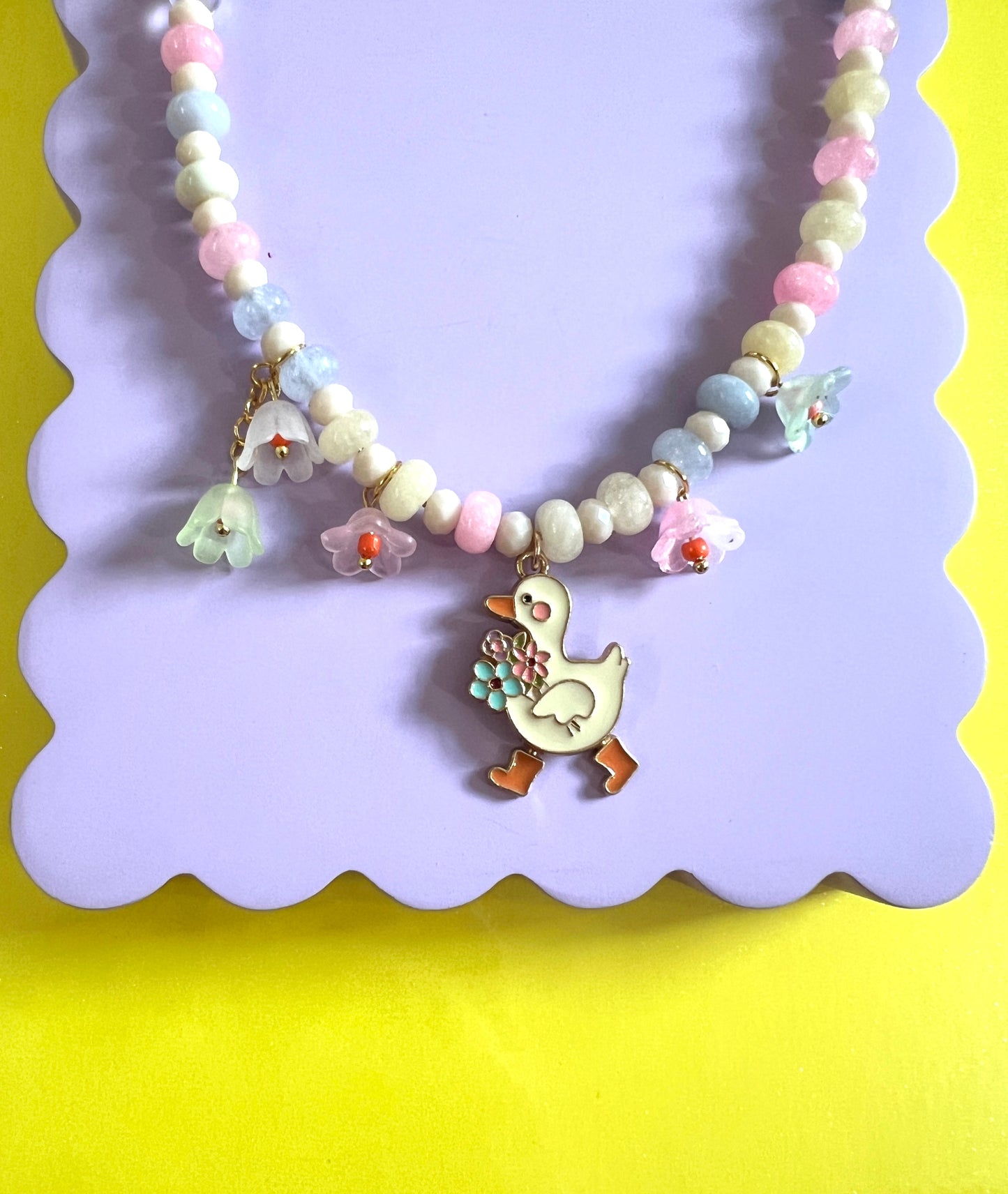 Flower Goose necklace