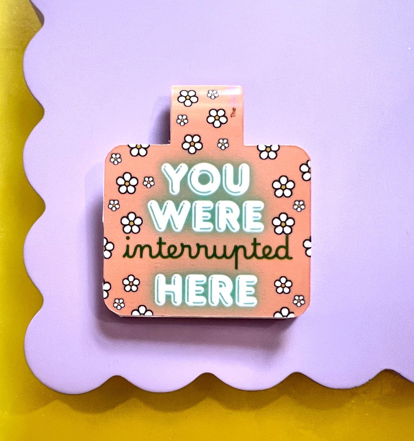 Interrupted Flower Magnetic Bookmark