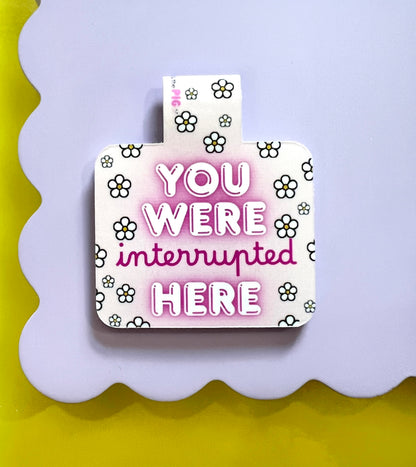 Interrupted Flower Magnetic Bookmark