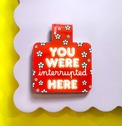 Interrupted Flower Magnetic Bookmark