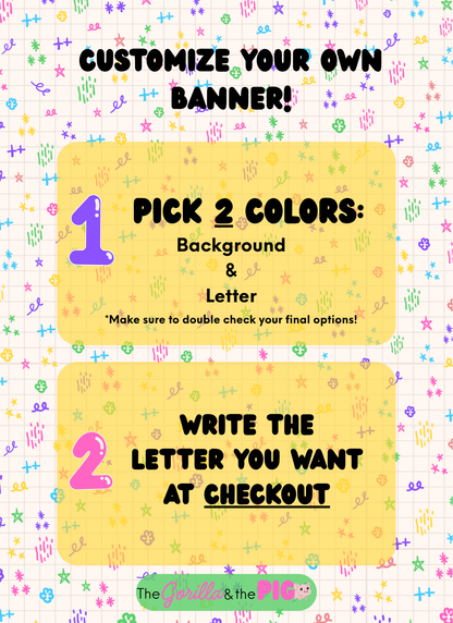 Custom Mini Letter Banner