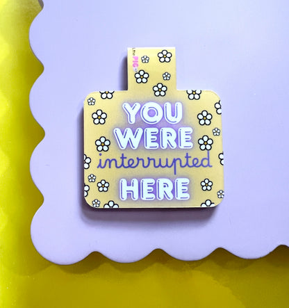 Interrupted Flower Magnetic Bookmark