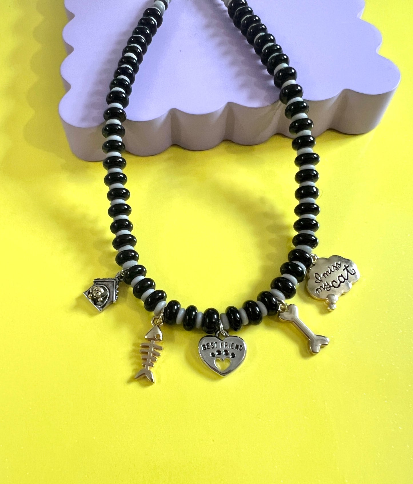 Cat AND dog mom necklace