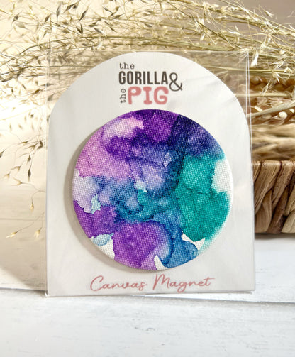 Circle Magnet 3- Purple, Turquoise and Blue