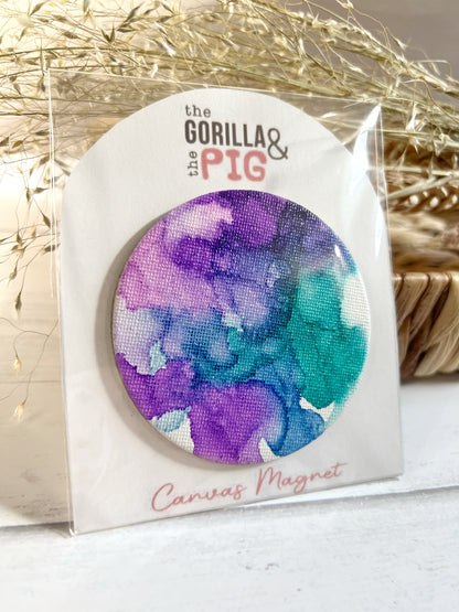 Circle Magnet 3- Purple, Turquoise and Blue