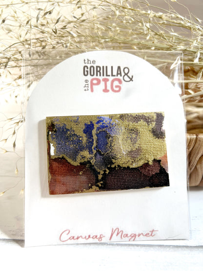 Rectangle Magnet 6-Blue, Orange and Gold