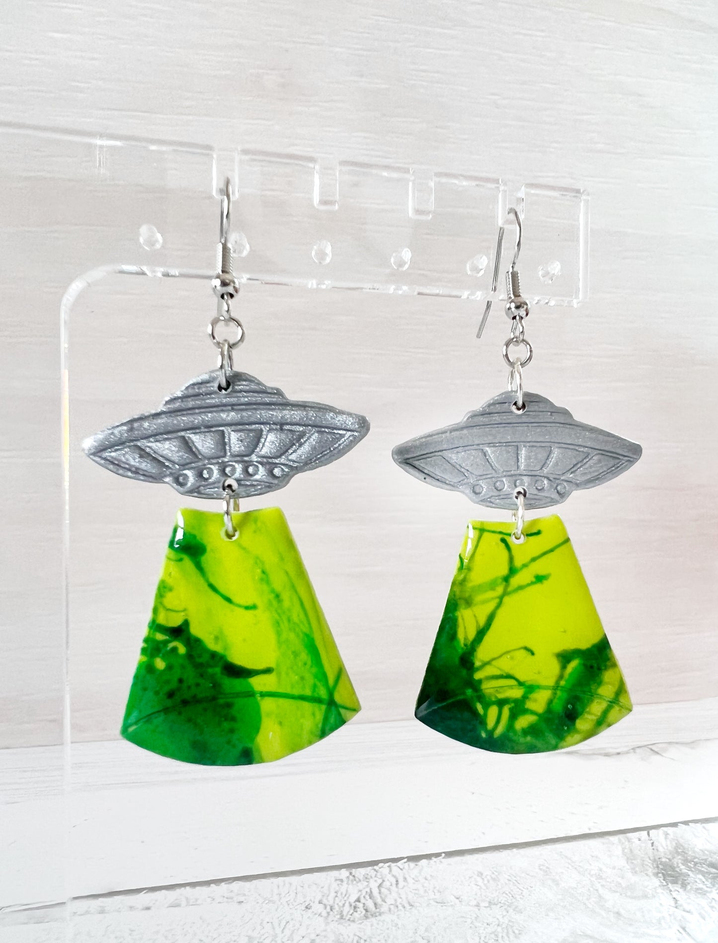 UFO- dangle earring